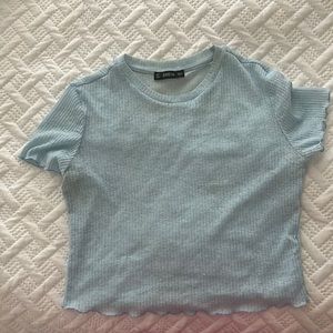Cute blue crop top